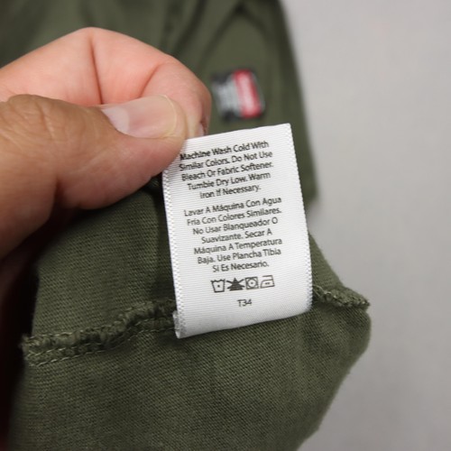 Wrangler Workwear Hemd Herren 2XL olivgrün Tasche Rundhals schwere Baumwolle - Bild 5 von 8