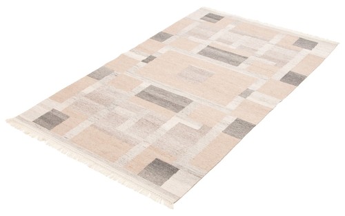 Vintage Hand Woven Carpet 5'0" x 8'2" Traditional Wool Kilim Rug - Picture 4 of 9
