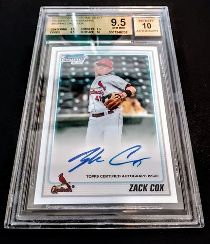 2010 Bowman Chrome ZACH LEE Rookie AUTOGRAPH! BGS 9/10 MINT!!✨ Dodgers!!⚾ - Picture 5 of 7
