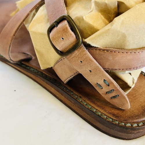 ROAN By Bed Stu Leda Leather Strappy Sandals Rustic Distressed Boho Sz 8.5 READ - Picture 5 of 13