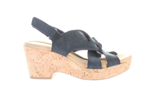 Clarks Womens Rose Erin Blue Slingbacks Size 6.5 (7770980)