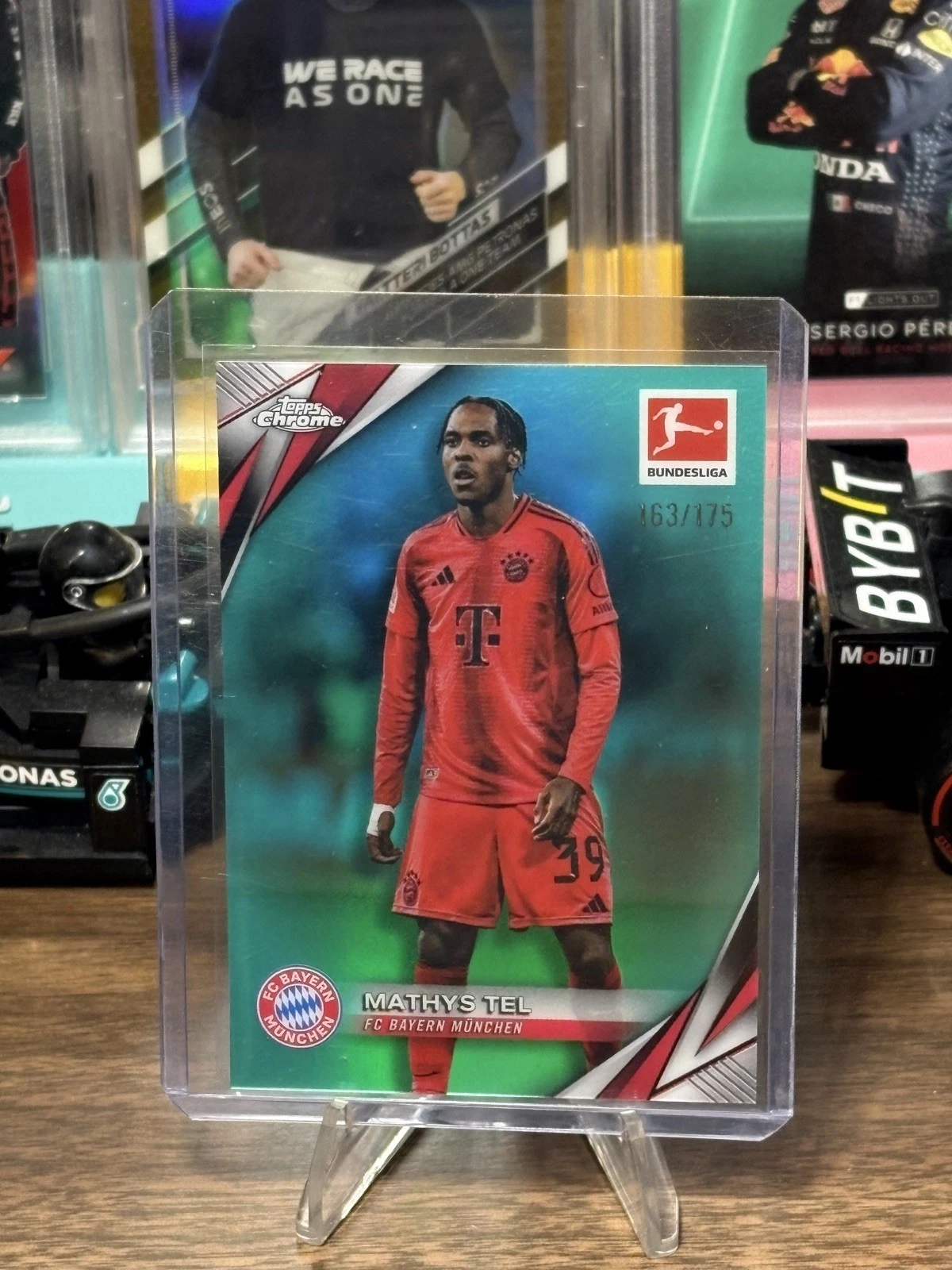 Mathys Tel 2024-25 Topps Chrome Bundesliga Aqua Refractor 163/175 #83