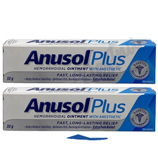 Anusol Plus Hemorrhoid Ointment 30g 2 Pack Fast Relief Canada NO TARIFFE