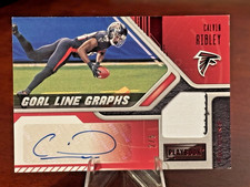 2021 Panini Playbook Goal Line Graphs Calvin Ridley Patch Auto /5 Falcons EDGES