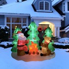 Northlight LED Lighted Inflatable Santa and Reindeer Outdoor Christmas