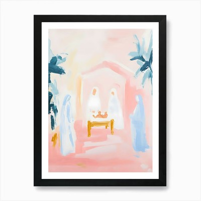 Krippe 1 Kunstdruck gerahmt Wandbild Poster Leinwanddruck Bild