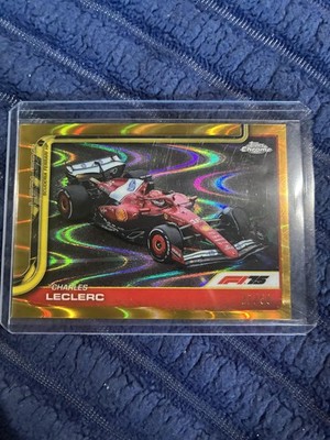 2025 Topps Chrome Formula 1 #75 Charles Leclerc Gold RayWave Car #/50