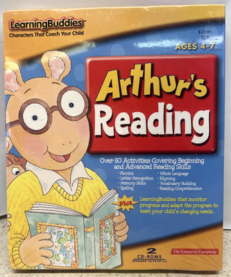 Arthur s Reading Learning Buddies Creative Wonders 2-CD ROM Set *NEW* Sealed