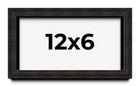 12x6 Shadow Box Black Rustic Barnwood Display Frame  | 1.125 Inch Deep | 0.875 I