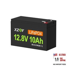 LiFePO4 Deep Cycle Battery, Rechargeable 12V Lithium Battery 12V 10Ah 12V 10Ah