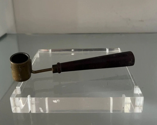 Messbecher Bullet Staub Zum Schuß für Vitrine Messing Handhaben Holz Vintage - Picture 3 of 7