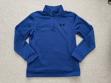Under Armour Boy  s Fleece 1/4 Zip Pullover Blue Size Medium EUC