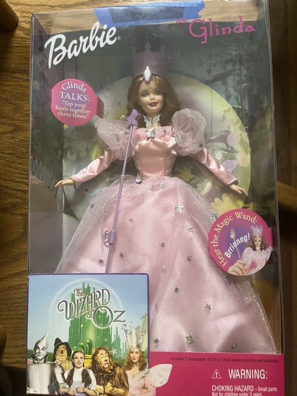 New Barbie As Glinda the Good Witch Talking Doll 1999 Wizard of Oz Mattel 25813