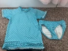 2 Piece Rash guard Girls Swimwear Size 10 By Ruffle Butts