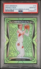 2023 PANINI OBSIDIAN ELECTRIC ETCH GREEN FLOOD #79 GRADEY DICK ROOKIE /25 PSA 10