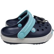 Crocs 11990-4GT Crocband II Navy/Ice Blue Relaxed Fit Toddlers Size 4 NWT