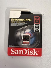 SanDisk Extreme PRO 64GB UHS-I U3 SDXC 200MB/s 4K UHD Video Memory Card