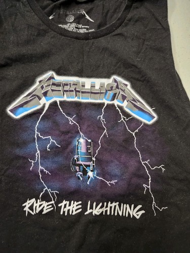 tank crop top Size Womens Large Metallica - Ride the Lightning - Picture 2 of 3
