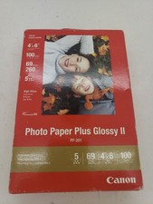 NEW Canon Pixma Photo Paper Plus Glossy II 8.5" x 11" 20 Sheets PP-201 Inkjet