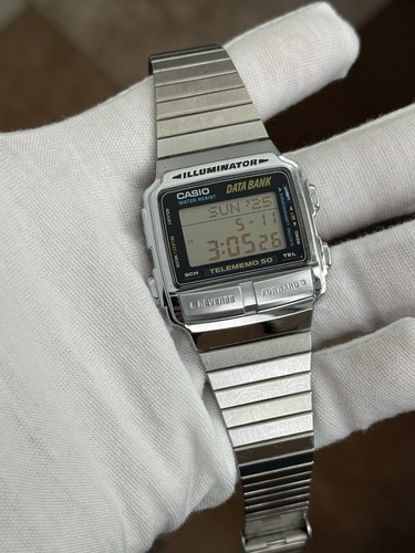 Vintage Casio Data Bank Telememo 50 DB-580 Men’s Digital Watch Module 1425 JDM