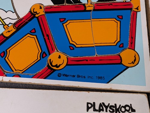 VTG Playskool Lot 6 Wooden Puzzles Disney Mickey Daisy Pluto Garfield Sylvester - Picture 12 of 12