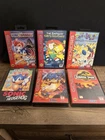 Sega Genesis Video Game Bundle 6 Games Tested and Working  Complete