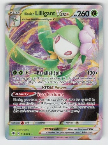 Hisuian Lilligant VSTAR 018/189 VSTAR Rare Astral Radiance Near Mint