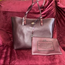 F36609 Coach Oxblood  Reversible City Tote Ba...