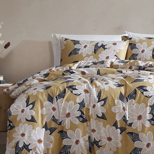 Ardor Sabina Sand Floral Printed Quilt Cover Set - Bild 4 von 5