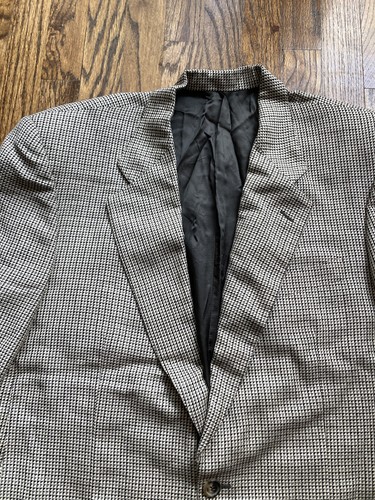 Zanella Blazer Mens Size 44 Wool Silk Made In Italy Gray Two Button Jacket - Picture 4 of 12
