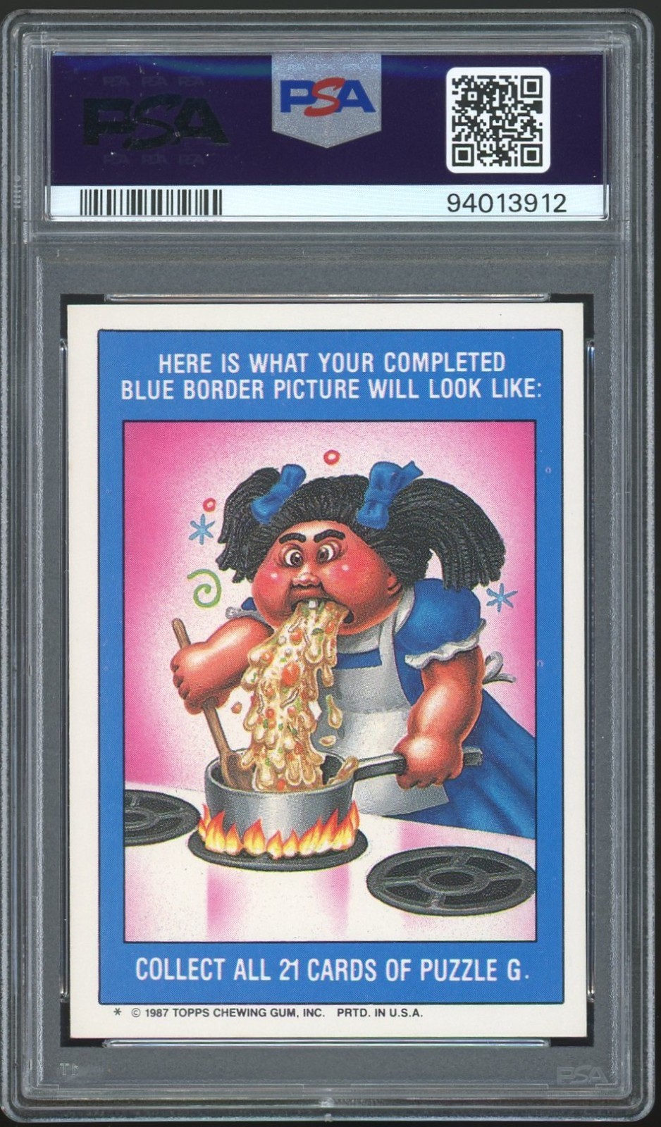 1987 Topps Garbage Pail Kids 7th Series #254b Sandy Clod PSA 10 GEM MINT Os7 view 2