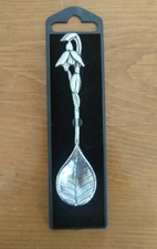 Vintage Pewter Snowdrop Flower Handled Spoon