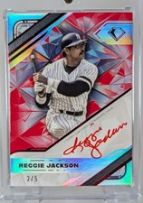 2025 Topps Diamond Icons White Polychromatink Reggie Jackson Auto Red 2/5
