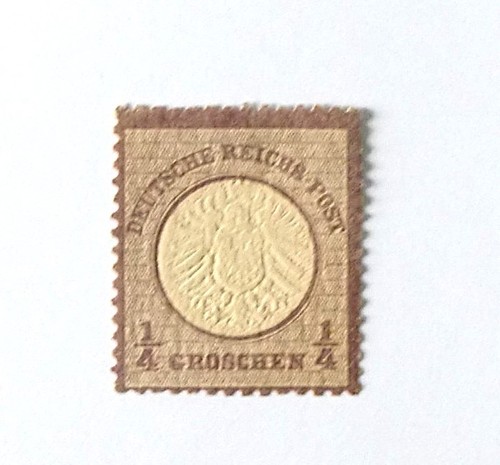 1872 Mi:110,- MiNr 16 Großer Schild ¼ Gr. violett ungebraucht mit Falz Luxus - Bild 3 von 3