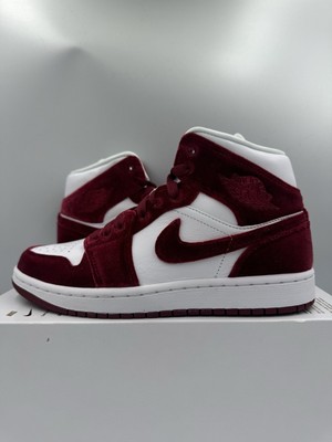 NIKE★WMNS AIR JORDAN 1 MID SE★RED VELVET Nike Air Jordan 1 Mid SE Red Velvet BRAND NEW Size 7.5 Women
