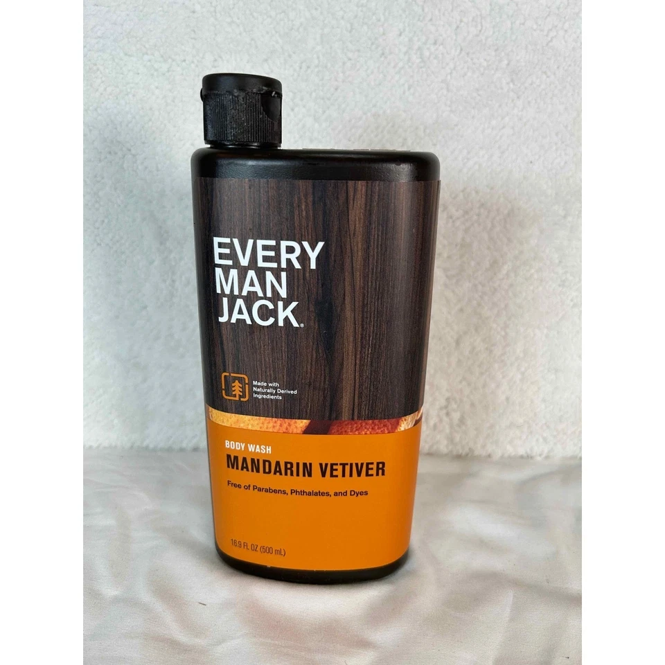 Paquete de 3 jabones corporales Every Man Jack Mandarin Vetiver 16,9 fl oz (500 ml) Foto 2 de 4