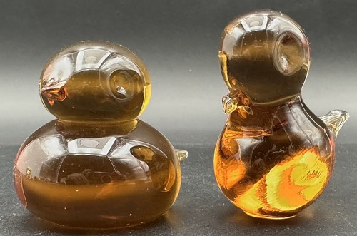 De colección FM Konstglas Pájaros Pollito Pato Arte Vidrio Suecia Figuras Pisapapeles - Imagen 4 de 14