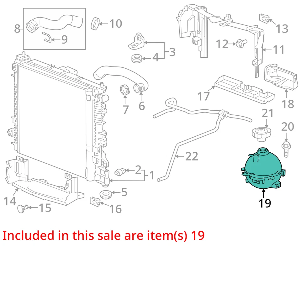 Chevrolet Equinox 2018 radiador refrigerante desbordamiento expansión tanque botella XFUW7 Foto 3 de 4