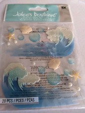 EK SUCCESS Jolee's boutique Dimensional Waves and Seashell 20 pc stickers