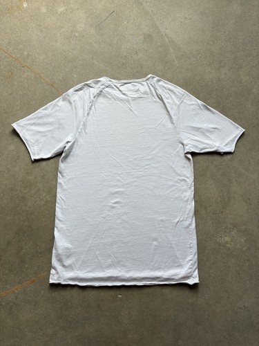 Hudson Los Angeles Distressed Elongated White T-Shirt Men’s Medium - Bild 3 von 9