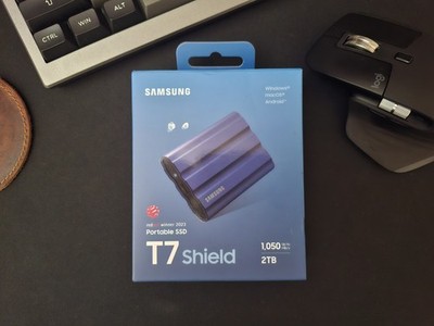 Samsung T7 Shield 2TB USB-C Portable External SSD - Blue (MU-PE2T0R)