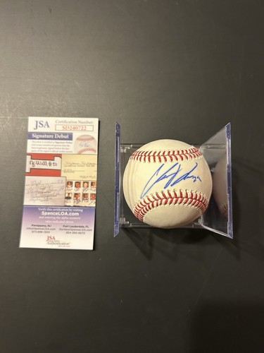 Chase Burns Autographed Signed Baseball ROMLB Cincinnati Reds MLB JSA Cert Bleed