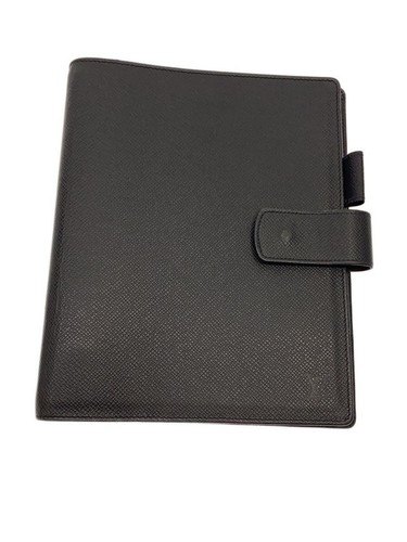 LOUIS VUITTON Agenda GM Taiga Leder Schwarz Einfarbig Herren Planer R20232 - Bild 1 von 5