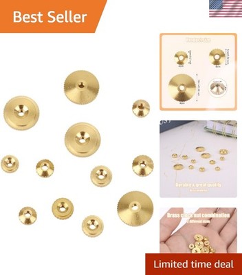 12pcs Brass Clock Hand Nut Set - Precision Repair for Grandfather Clocks, 5/6...