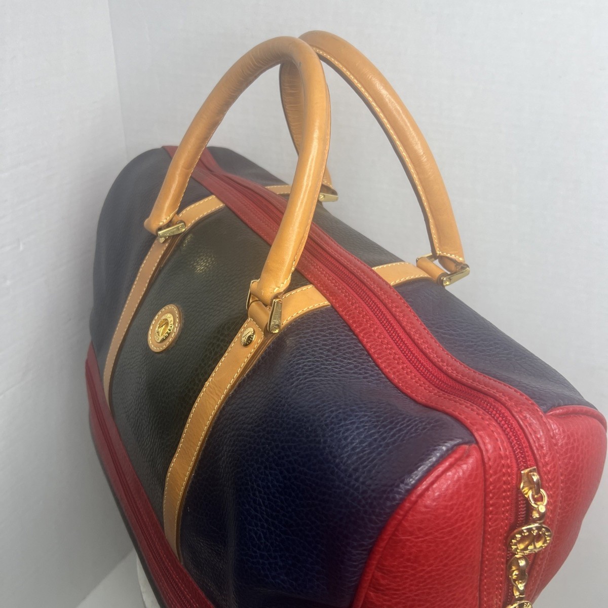 LA TOUR EIFFEL 1887 Leather Multi-Way Backpack Vintage La Tour Eiffel 1887 Leather Multicolor Block Luggage  main image 2