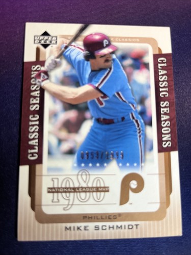 2005 Upper Deck Classics - Classic Seasons #CS-MS Mike Schmidt 0298/1999....EX+ - Picture 1 of 2