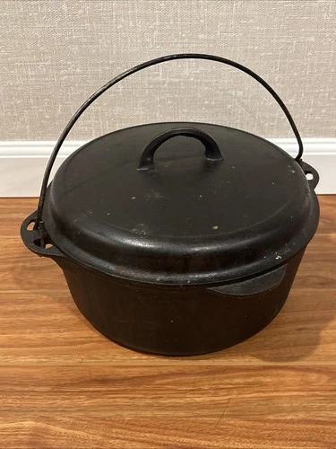 Vintage Griswold TITE-TOP No. 9 1279 BLOCK LOGO Cast Iron Dutch Oven Lid &Handle