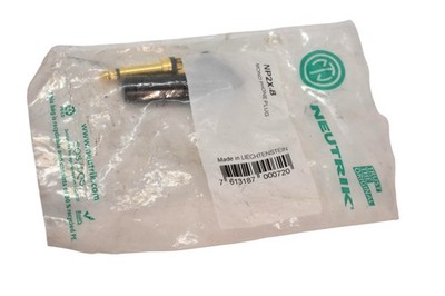 Neutrik NP2X-B Mono Phone Plug Bumper 1/4 Inch TS Gold Black Guitar Cable Audio