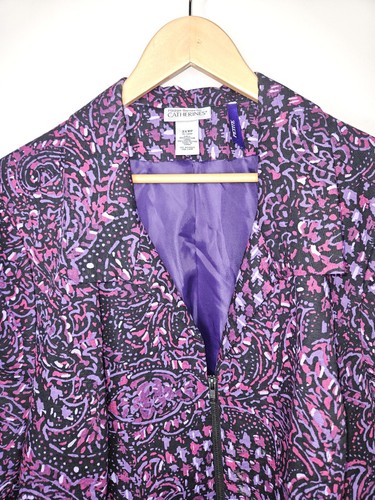 Maggie Barnes Catherine's Jacket 3XWP Purple Paisley Tapestry Fairy Cotton Boho - Picture 4 of 13
