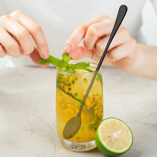 9 Inch Long Handle Iced Tea Spoon, Set of 6 Stainless Steel Iced Teaspoon for... - Picture 5 of 8